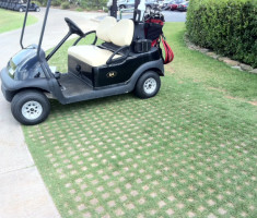 Golf Cart Parking at River Oaks Golf Club in Edmond, OK