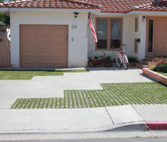 Parking Area Paved With Drivable Grass® and Artificial Grass